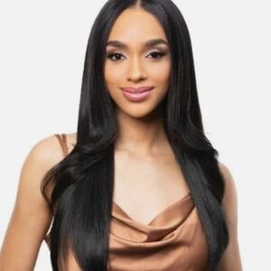 Sleek Synthetic Vpart Wig